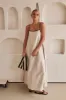 Dasha Linen Maxi Dress (Beige) sold by Runway Scout