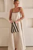 Dasha Linen Maxi Dress (Beige) sold by Runway Scout