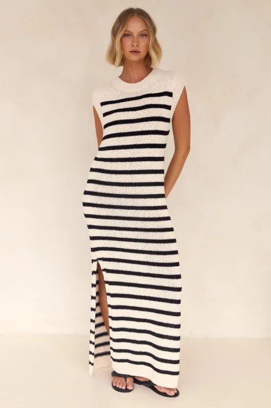 Remi Knit Maxi Dress (Cream) sold by Runway Scout