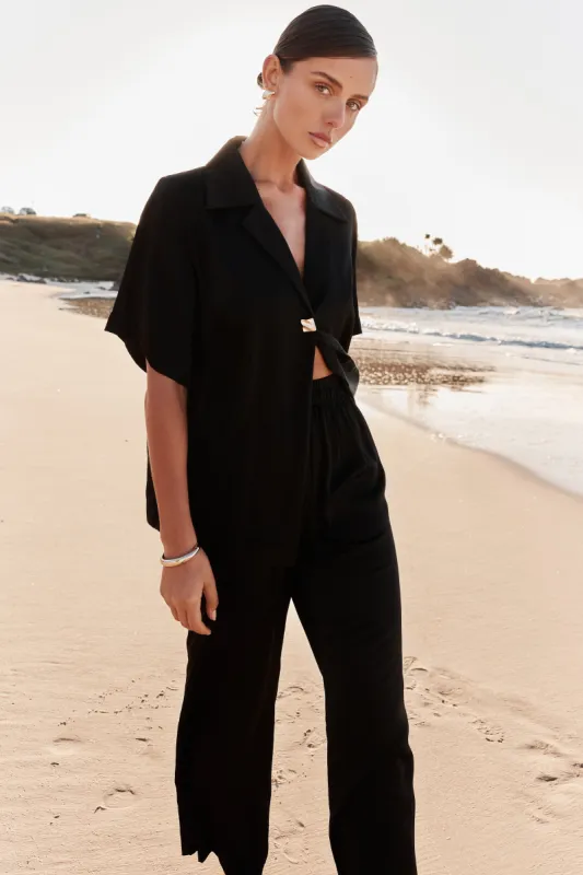 Nolan Shirt (Black) sold by Runway Scout