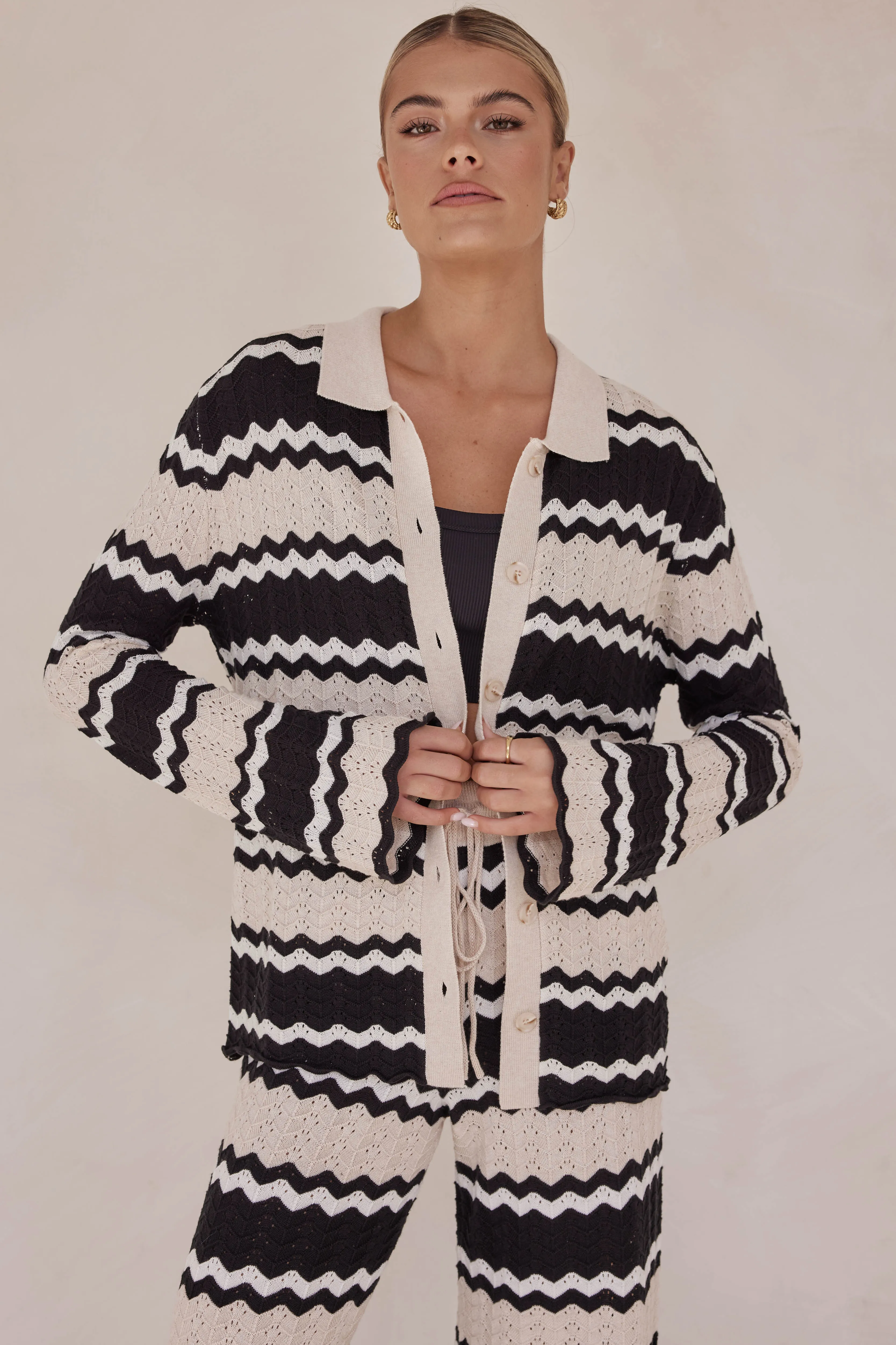 Lucca Knit Shirt (Black) sold by Runway Scout product image thumbnail 2