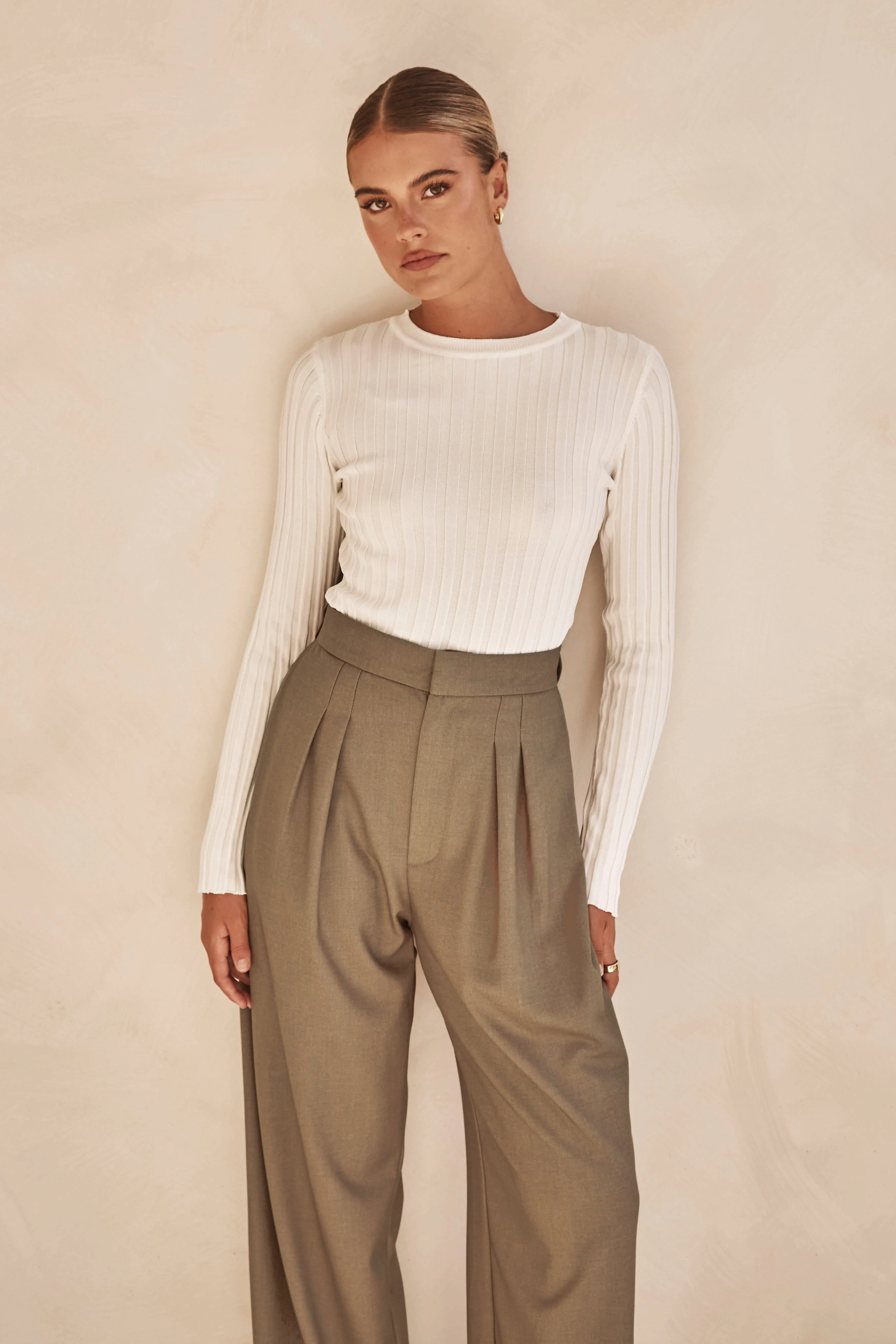 Fuller Knit Top (White) sold by Runway Scout product image thumbnail 2