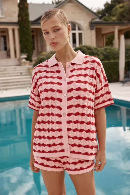 Valentine Knit Shirt (Pink) sold by Runway Scout