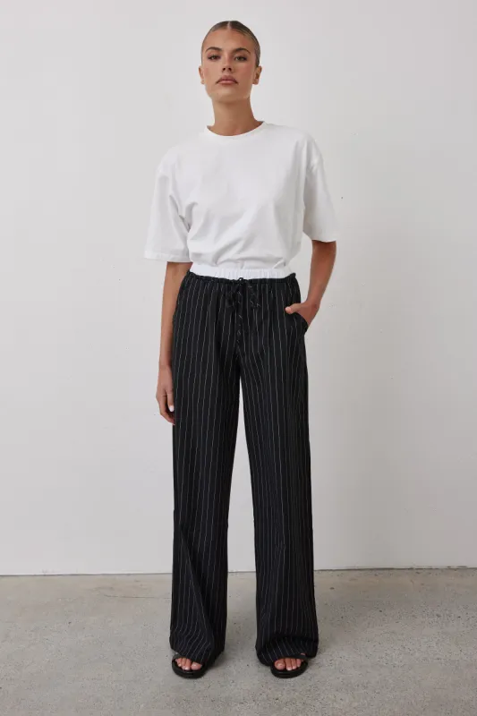 Ellie Pant (Black Stripe) sold by Runway Scout