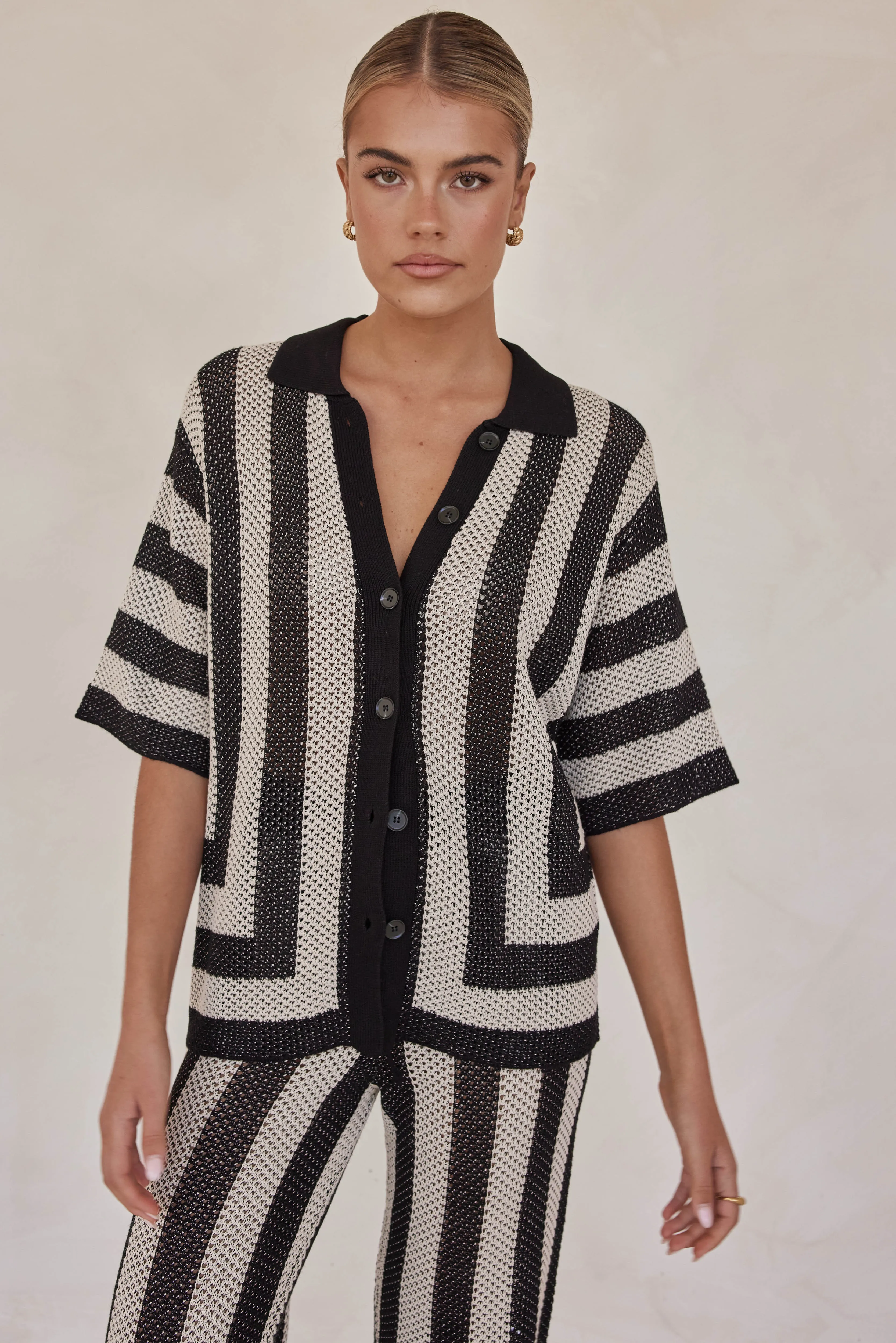 Gia Knit Shirt (Black) sold by Runway Scout