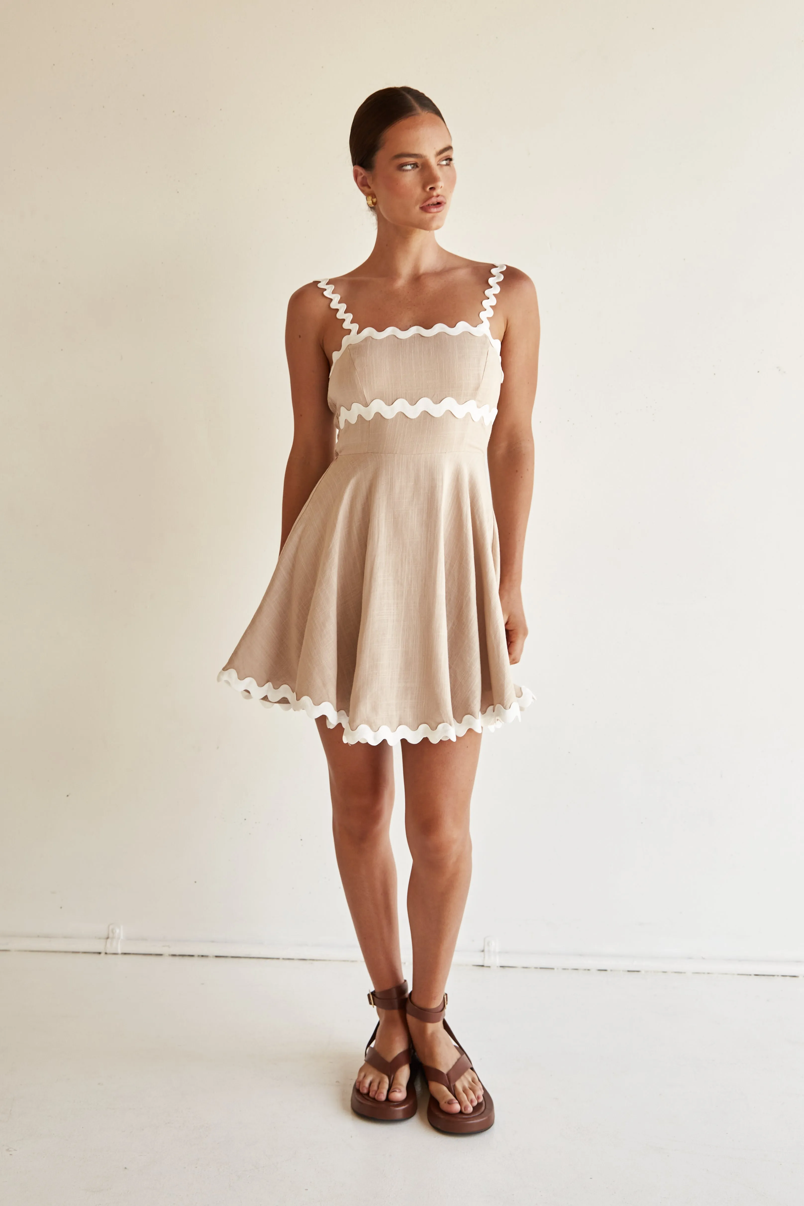 Vance Mini Dress (Beige) sold by Runway Scout product image thumbnail 4