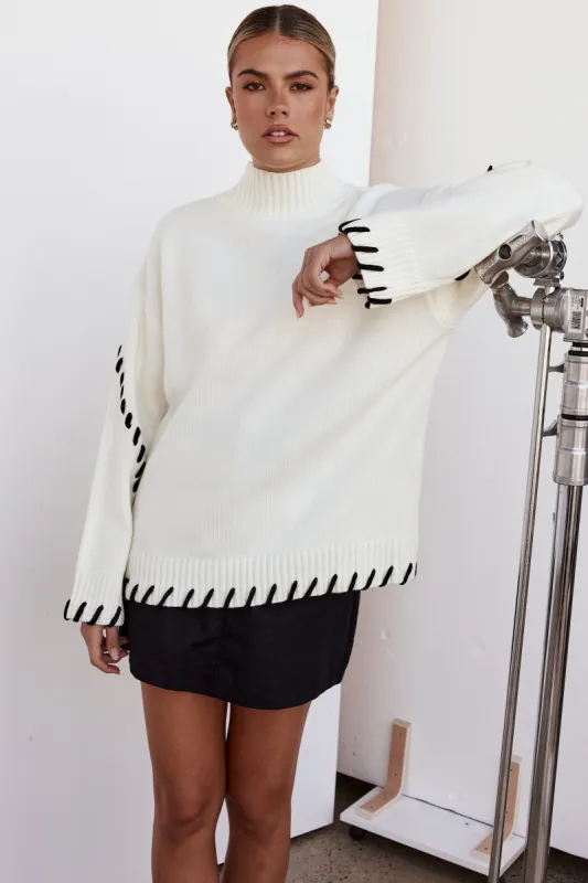 Kai Knit Top (Cream) sold by Runway Scout