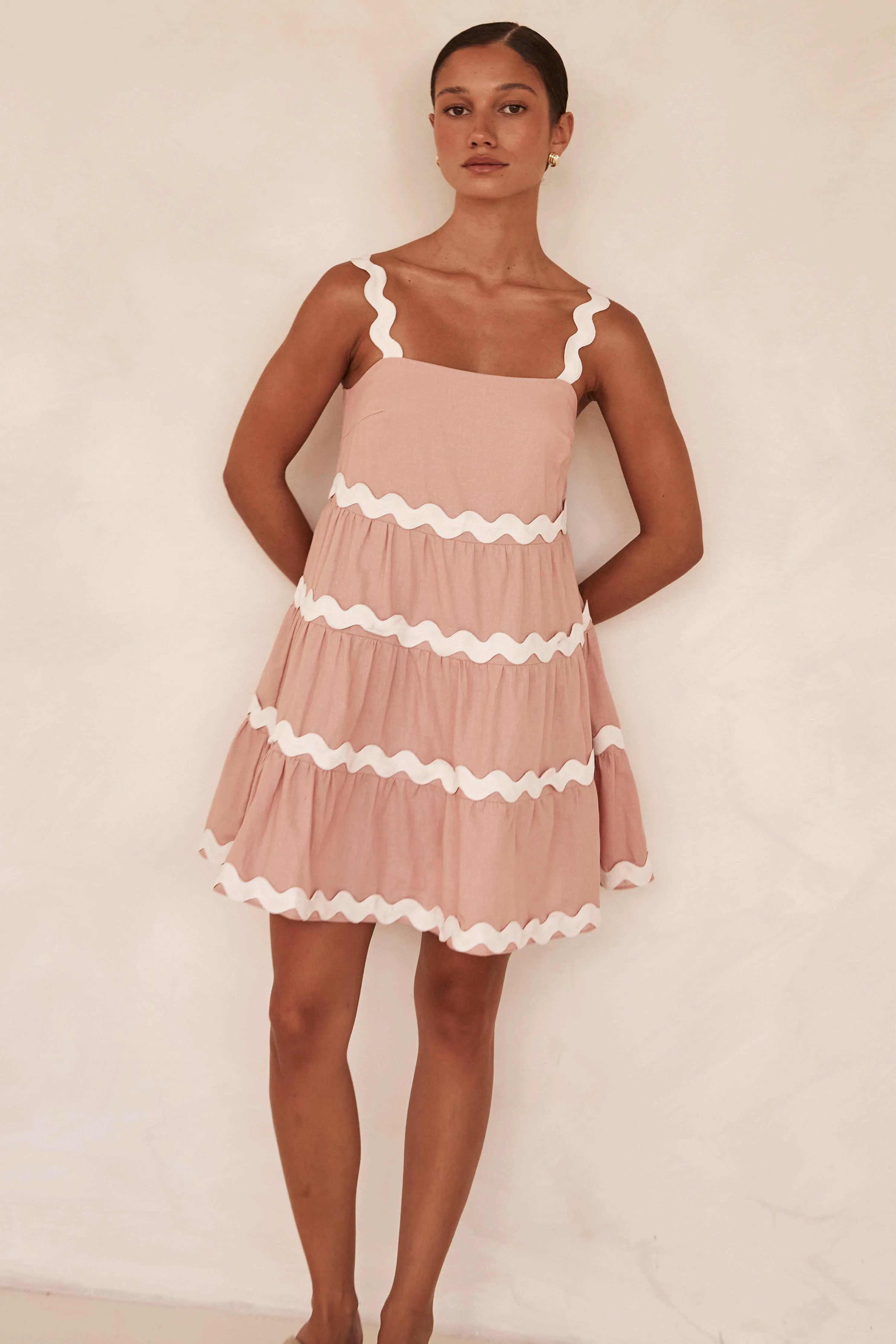 Reya Mini Dress (Blush) sold by Runway Scout product image thumbnail 5