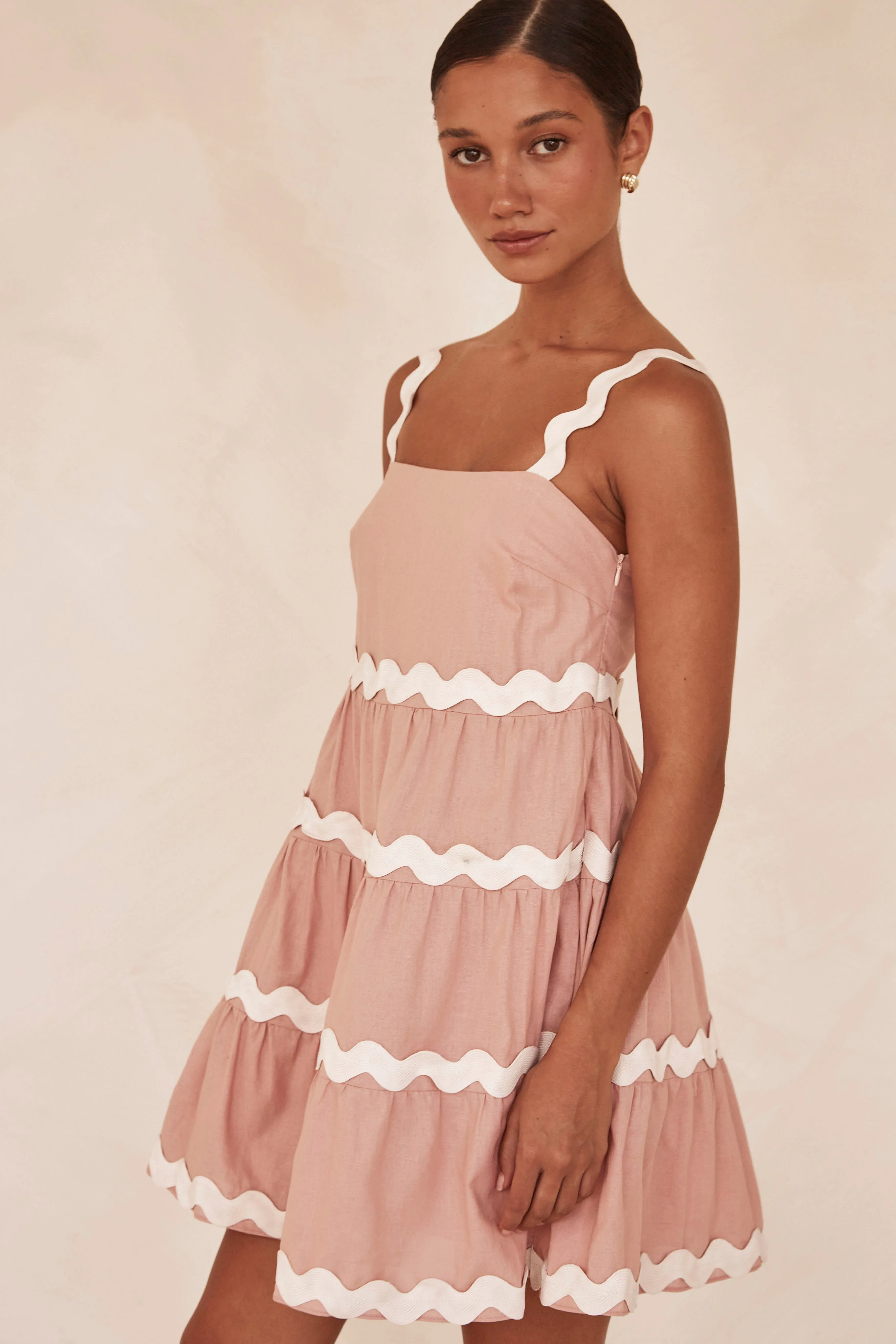 Reya Mini Dress (Blush) sold by Runway Scout product image thumbnail 4