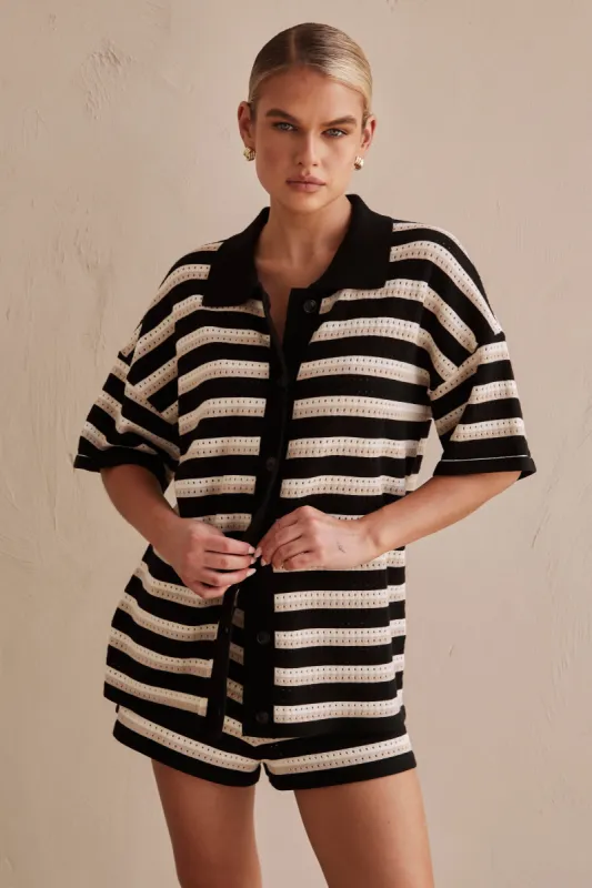 Hollie Knit Shirt (Black) sold by Runway Scout