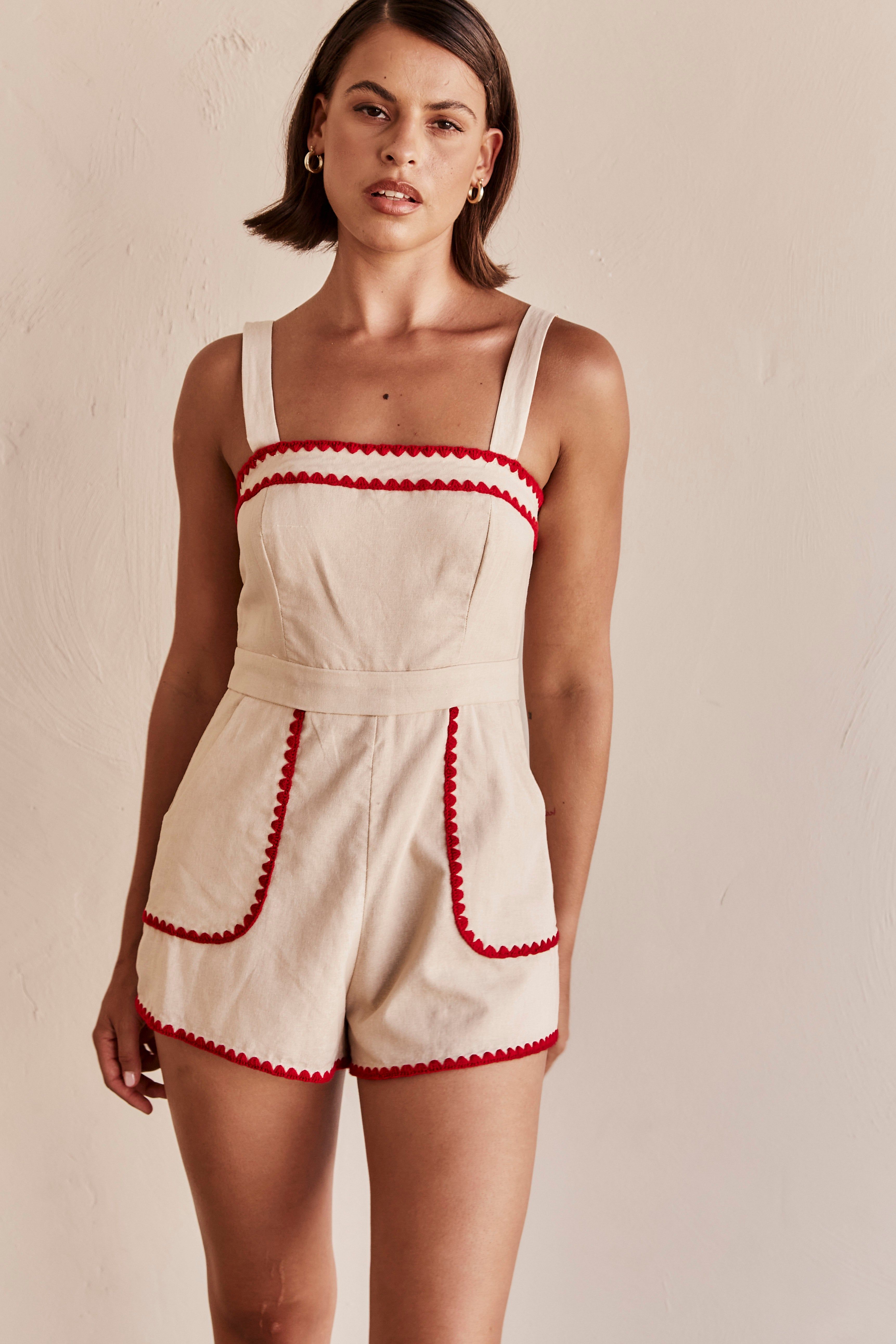 Kylan Playsuit (Beige) sold by Runway Scout product image thumbnail 2