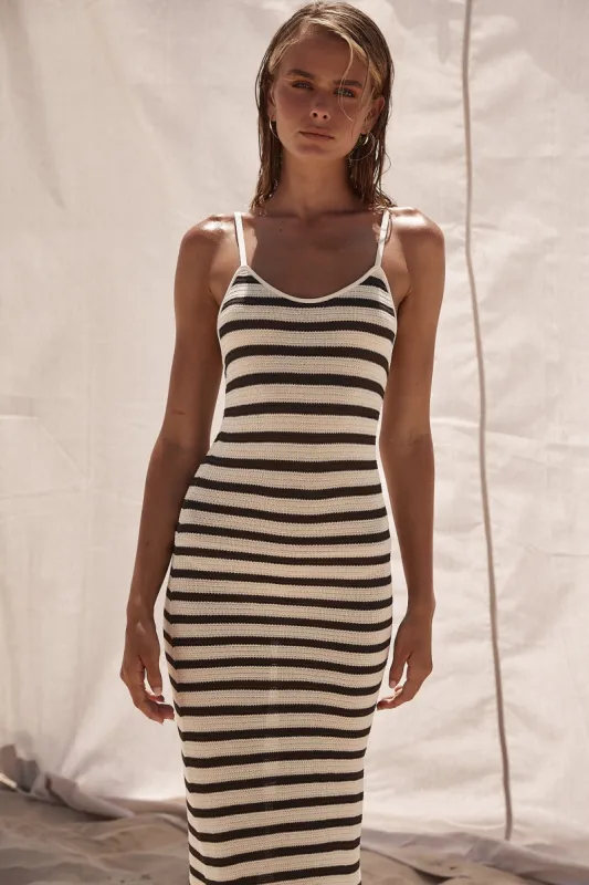 Henri Knit Maxi Dress (Cream) sold by Runway Scout