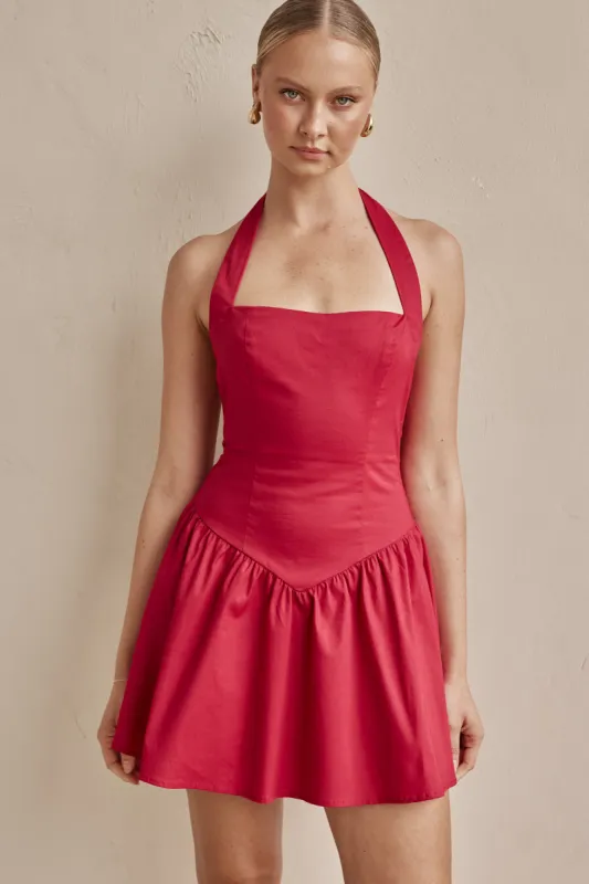 Geneva Mini Dress (Red) sold by Runway Scout