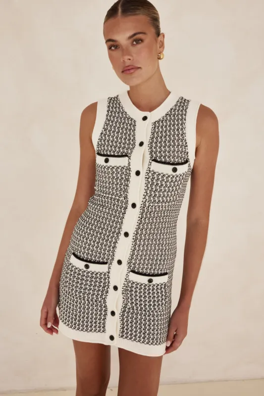 Florie Knit Mini Dress (Black) sold by Runway Scout