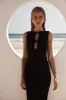 Monnet Knit Maxi Dress (Black) sold by Runway Scout