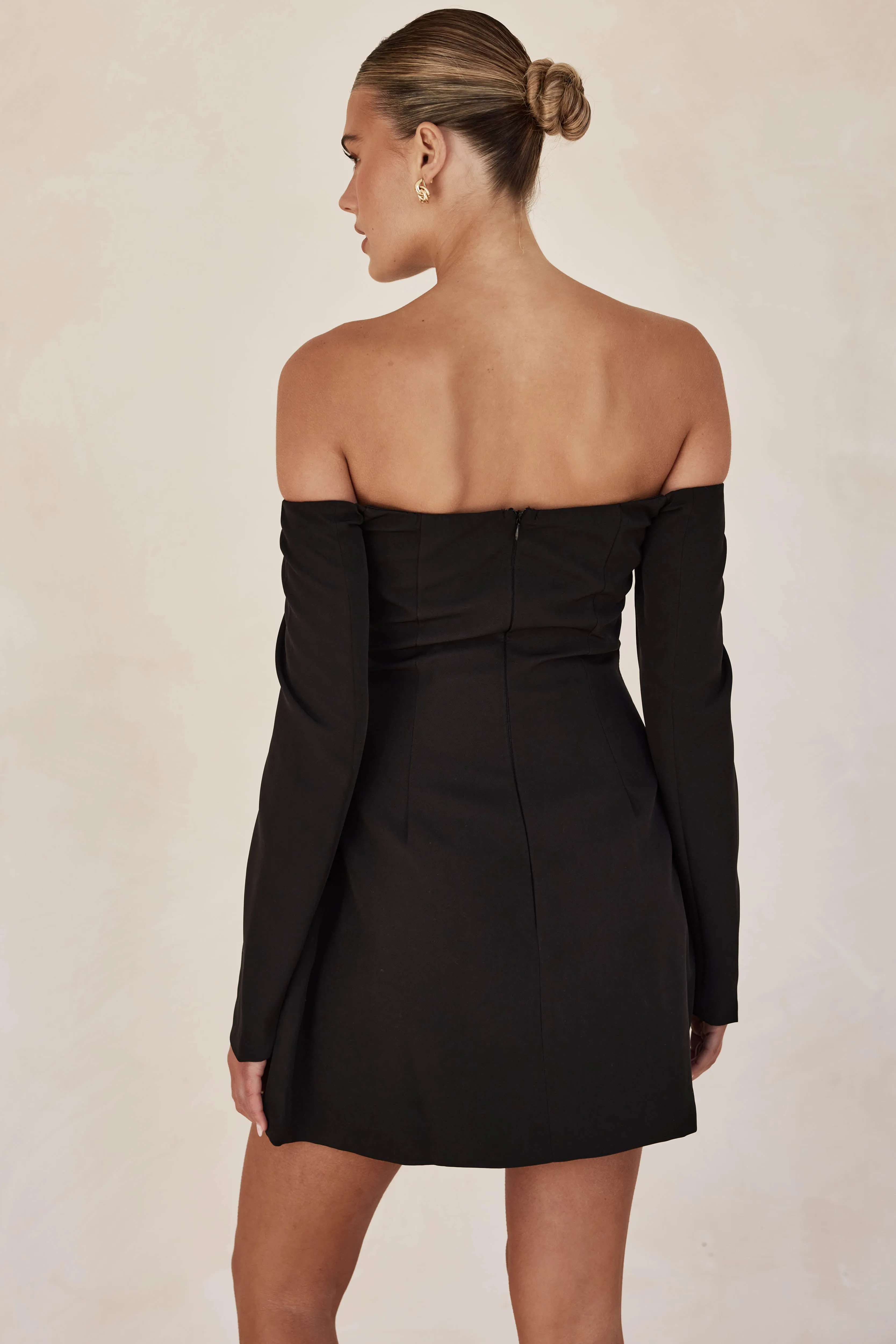 Luna Mini Dress (Black) sold by Runway Scout product image thumbnail 5