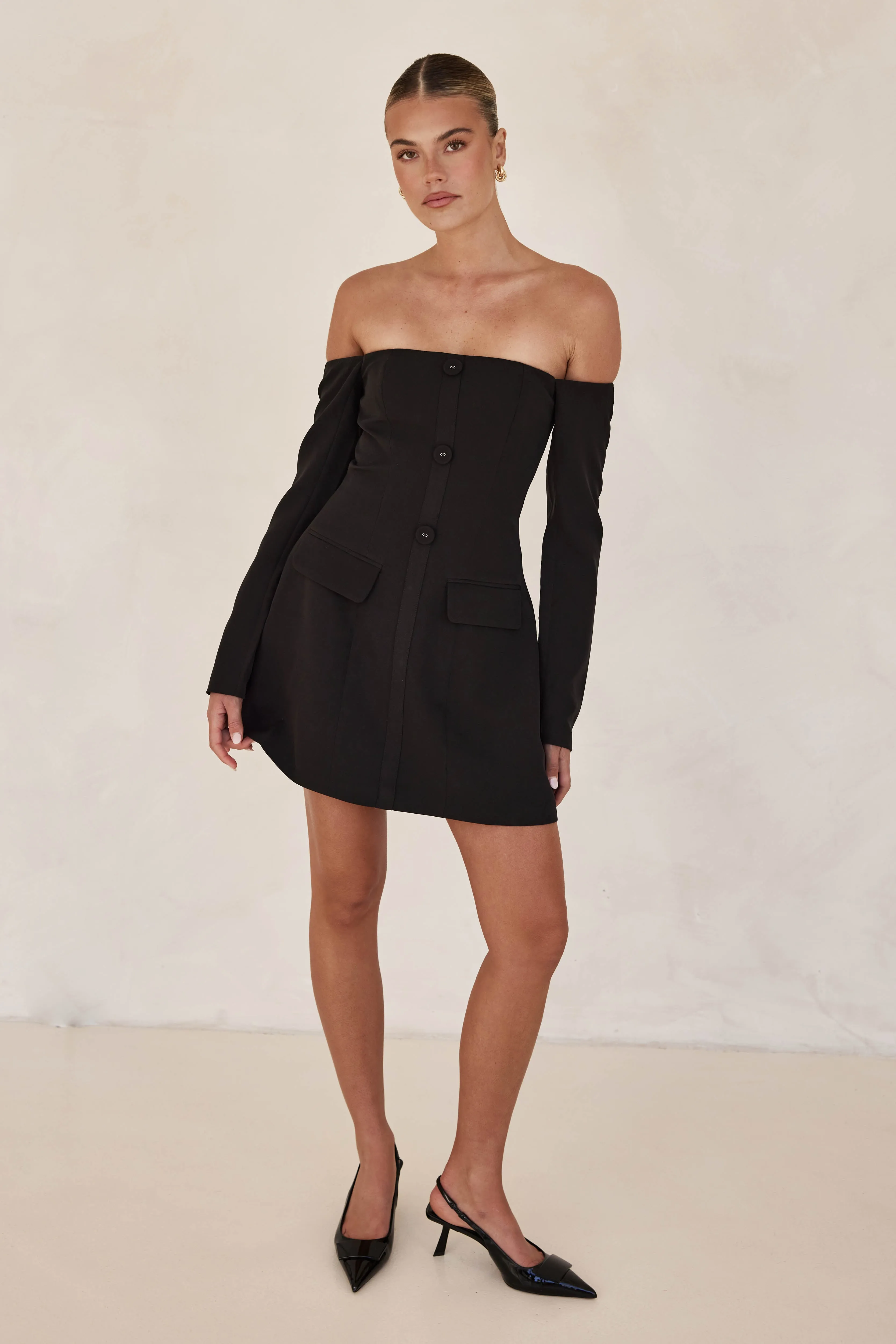 Luna Mini Dress (Black) sold by Runway Scout product image thumbnail 2