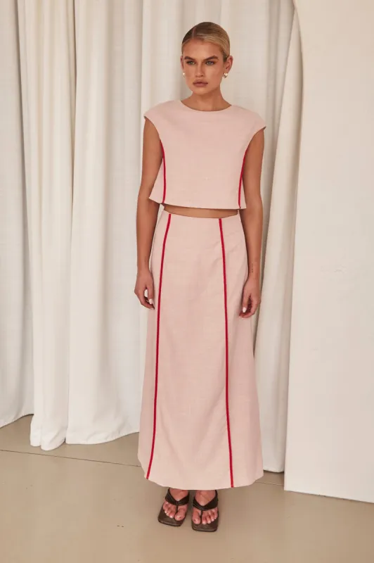 Odie Maxi Skirt (Pink) sold by Runway Scout
