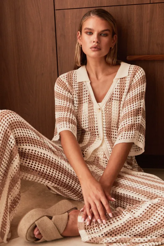 Mirage Knit Shirt (Beige) sold by Runway Scout