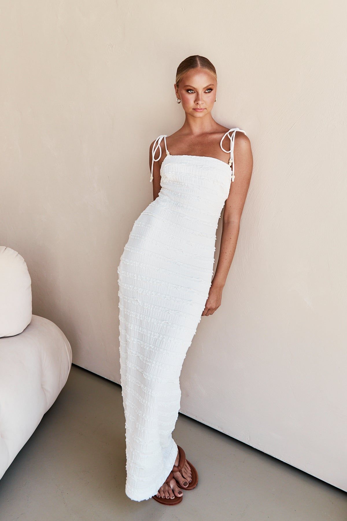 Alessia Maxi Dress (White) sold by Runway Scout