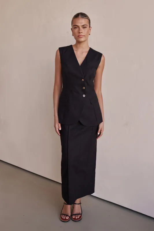 Blithe Maxi Skirt (Black) sold by Runway Scout