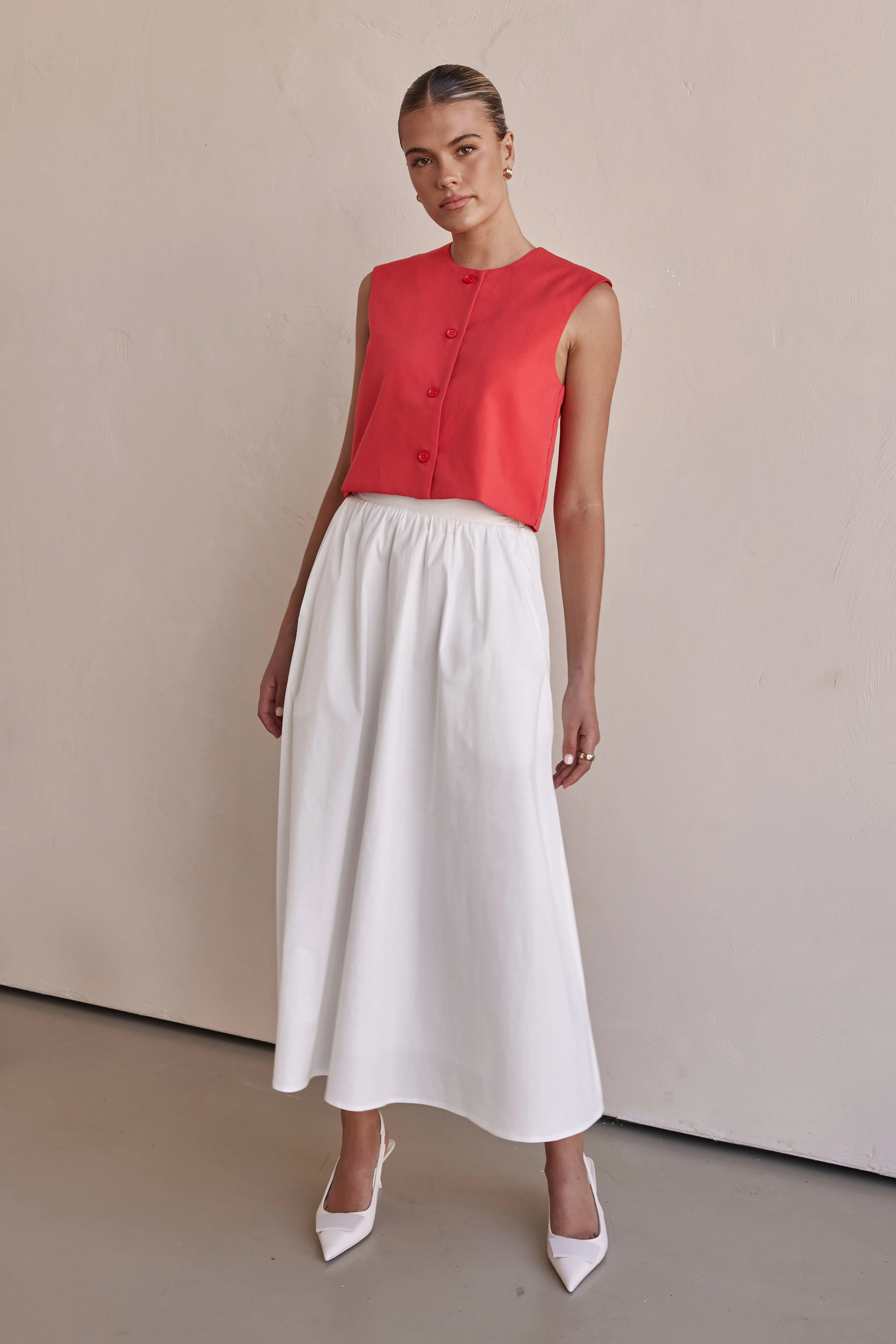 Conley Midi Skirt (White) sold by Runway Scout product image thumbnail 3