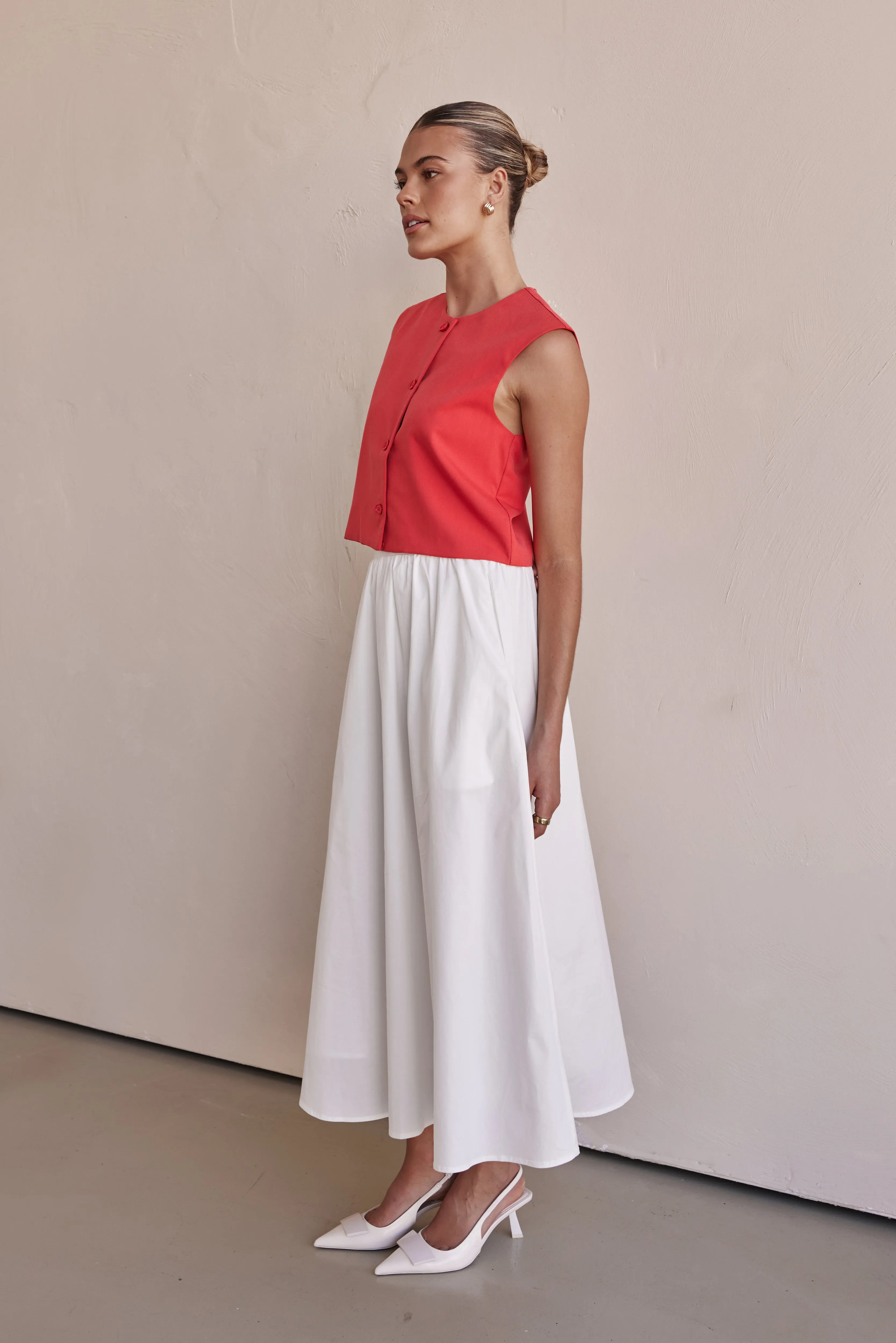 Conley Midi Skirt (White) sold by Runway Scout product image thumbnail 4