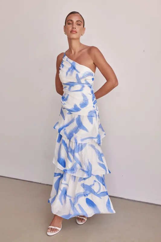 Elowen Maxi Dress (Blue) sold by Runway Scout