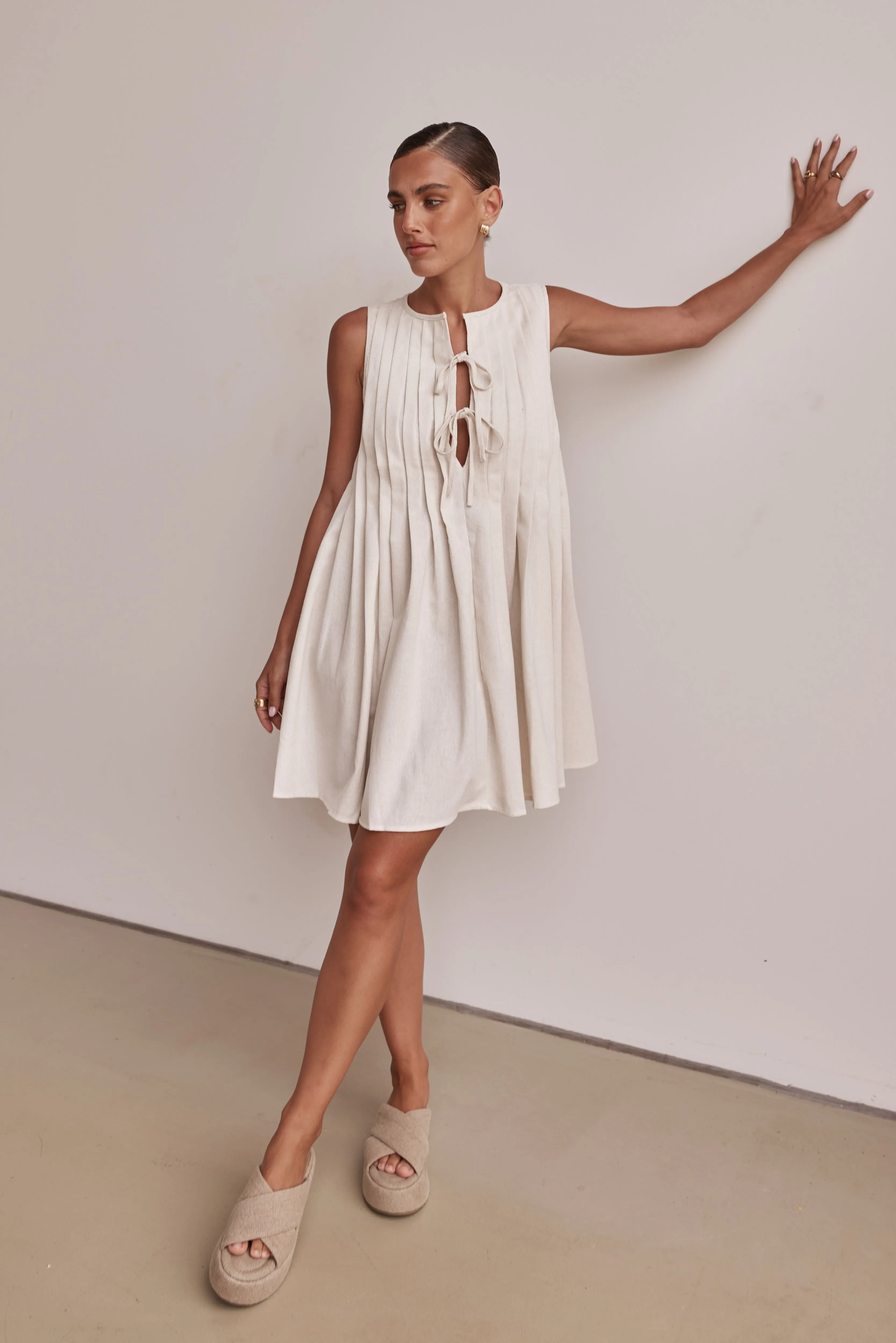 Harper Mini Dress (Cream) sold by Runway Scout product image thumbnail 4