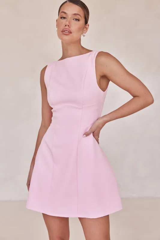Lia Mini Dress (Pink) sold by Runway Scout