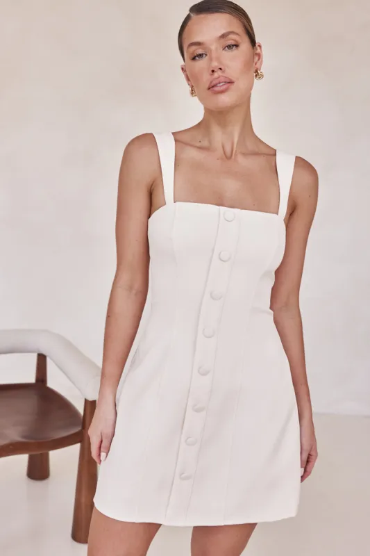 Skyler Mini Dress (Cream) sold by Runway Scout