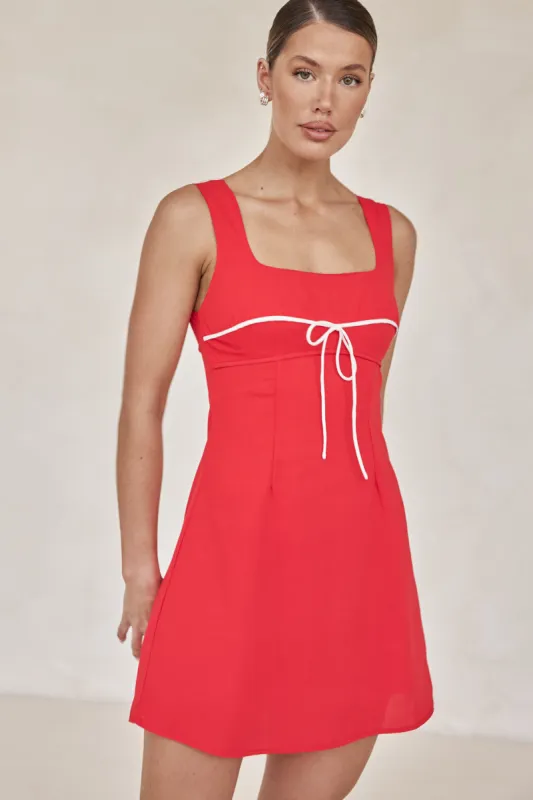 Cynthia Mini Dress (Red) sold by Runway Scout