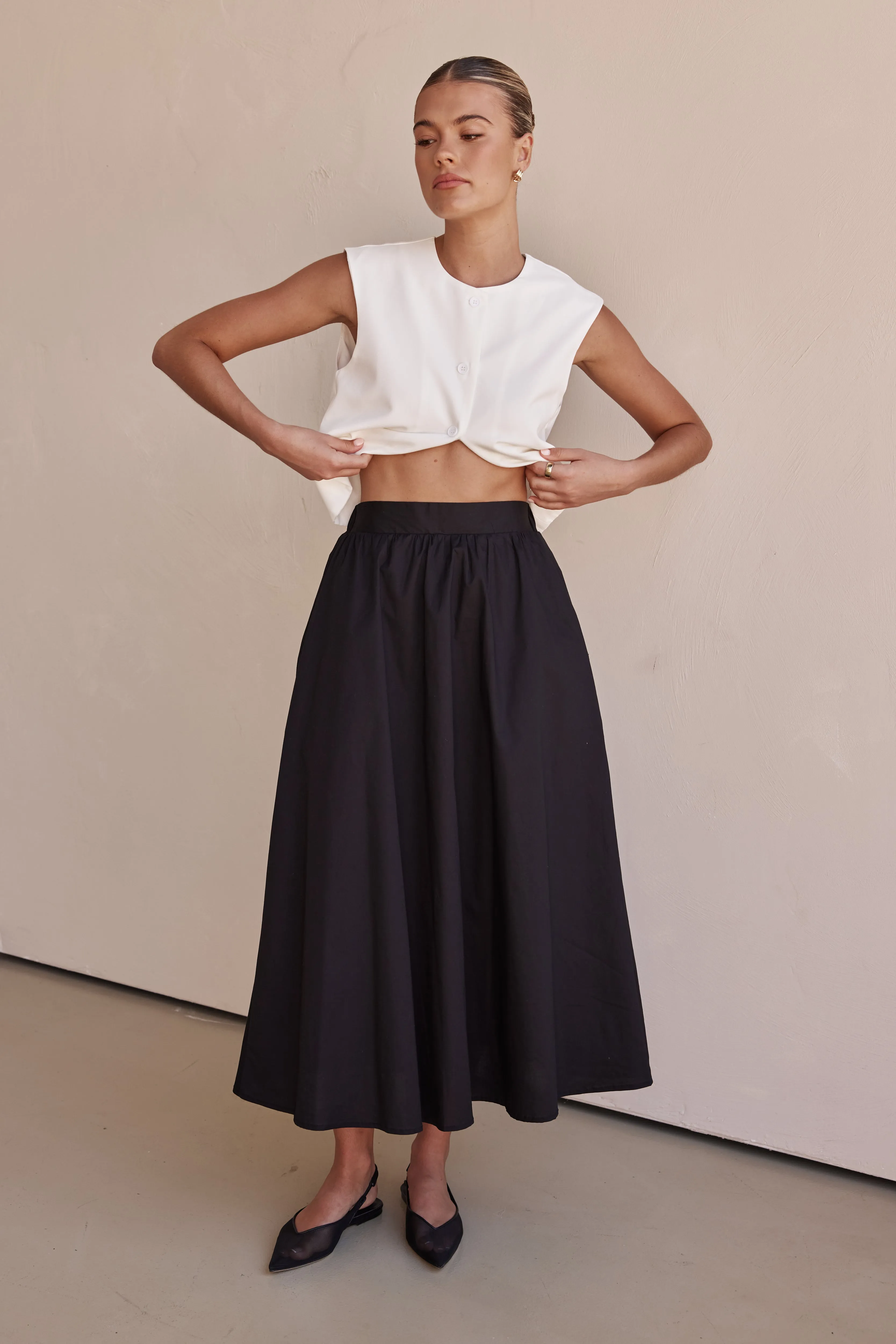 Conley Midi Skirt (Black) sold by Runway Scout product image thumbnail 4