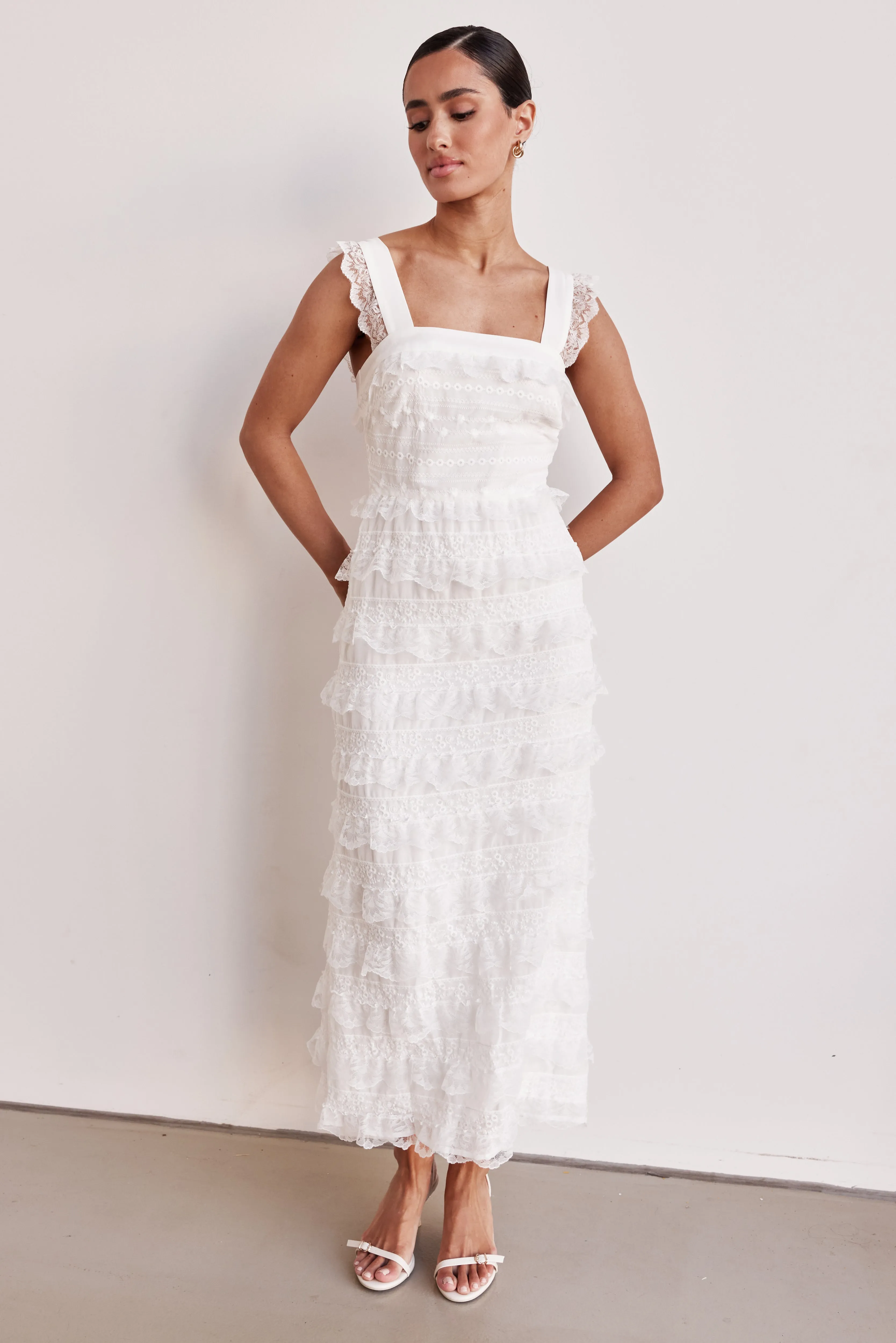 Camilla Maxi Dress (White) sold by Runway Scout