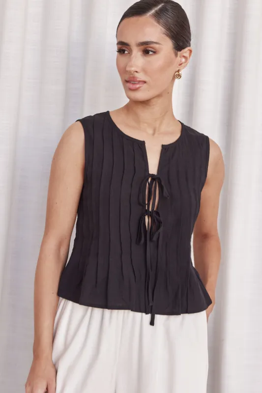Harper Top (Black) sold by Runway Scout