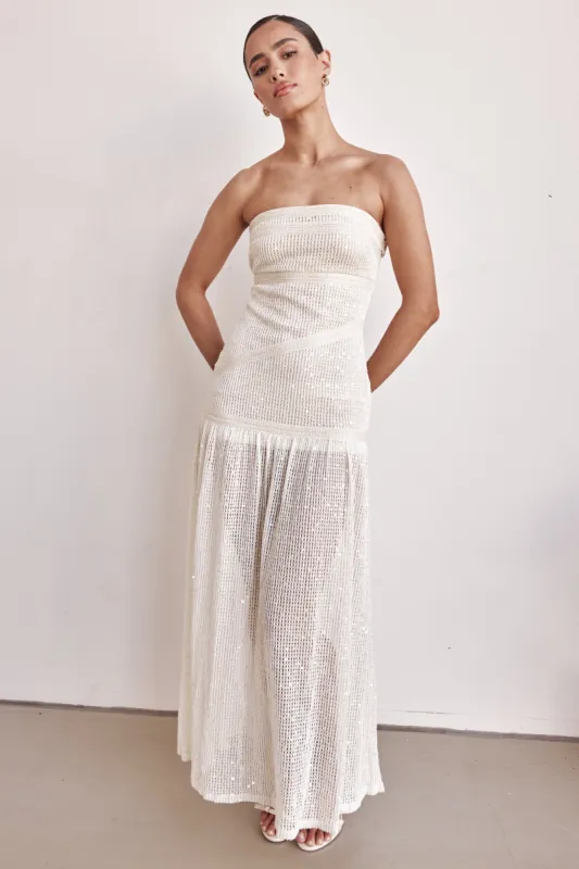 Charlotte Maxi Dress (Cream) sold by Runway Scout