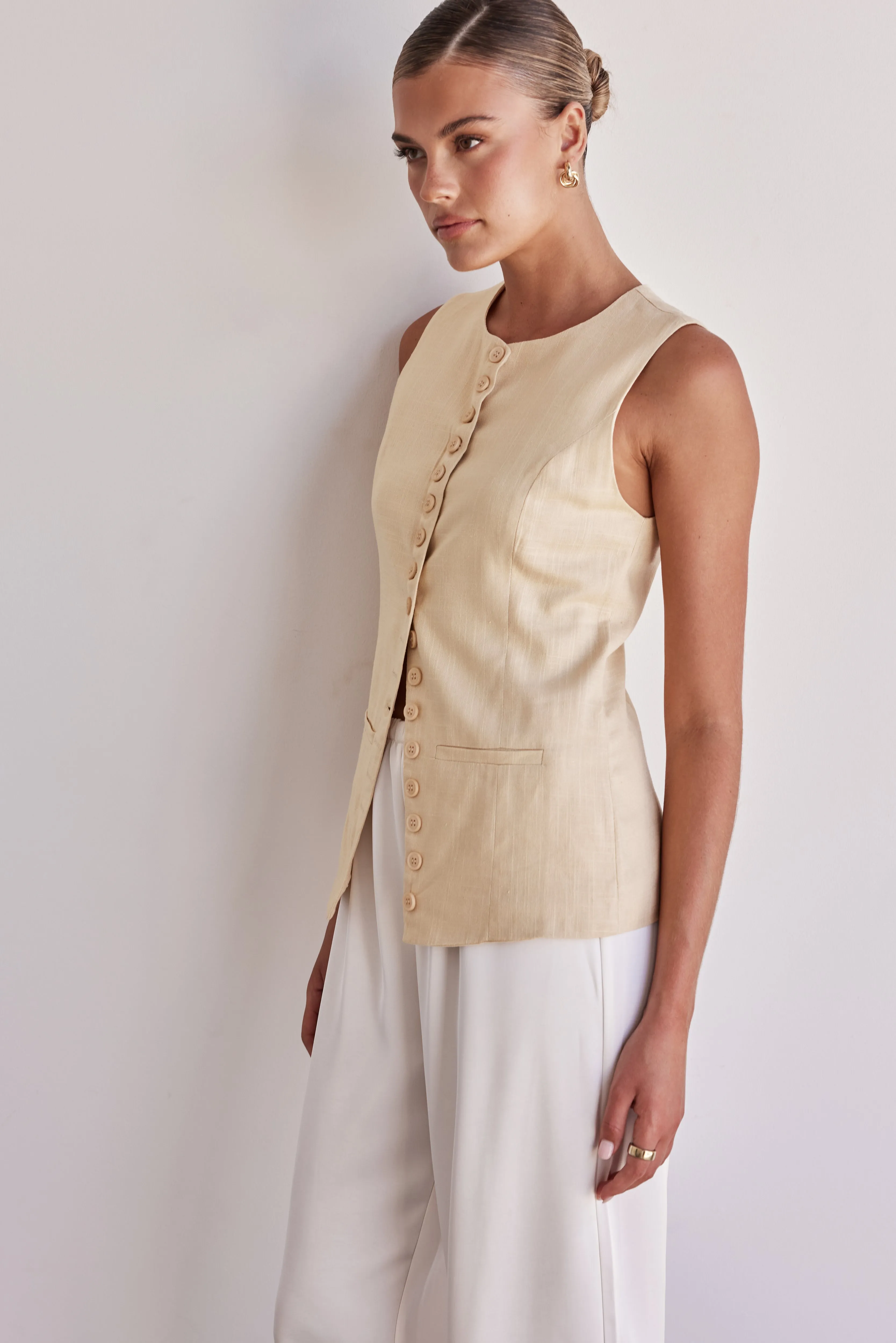 Agnes Vest (Cream) sold by Runway Scout product image thumbnail 5