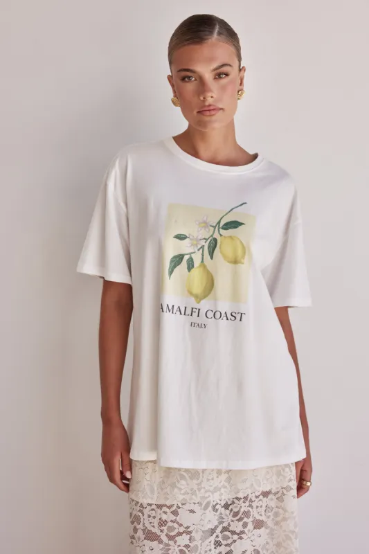 Portia Tee (White) sold by Runway Scout