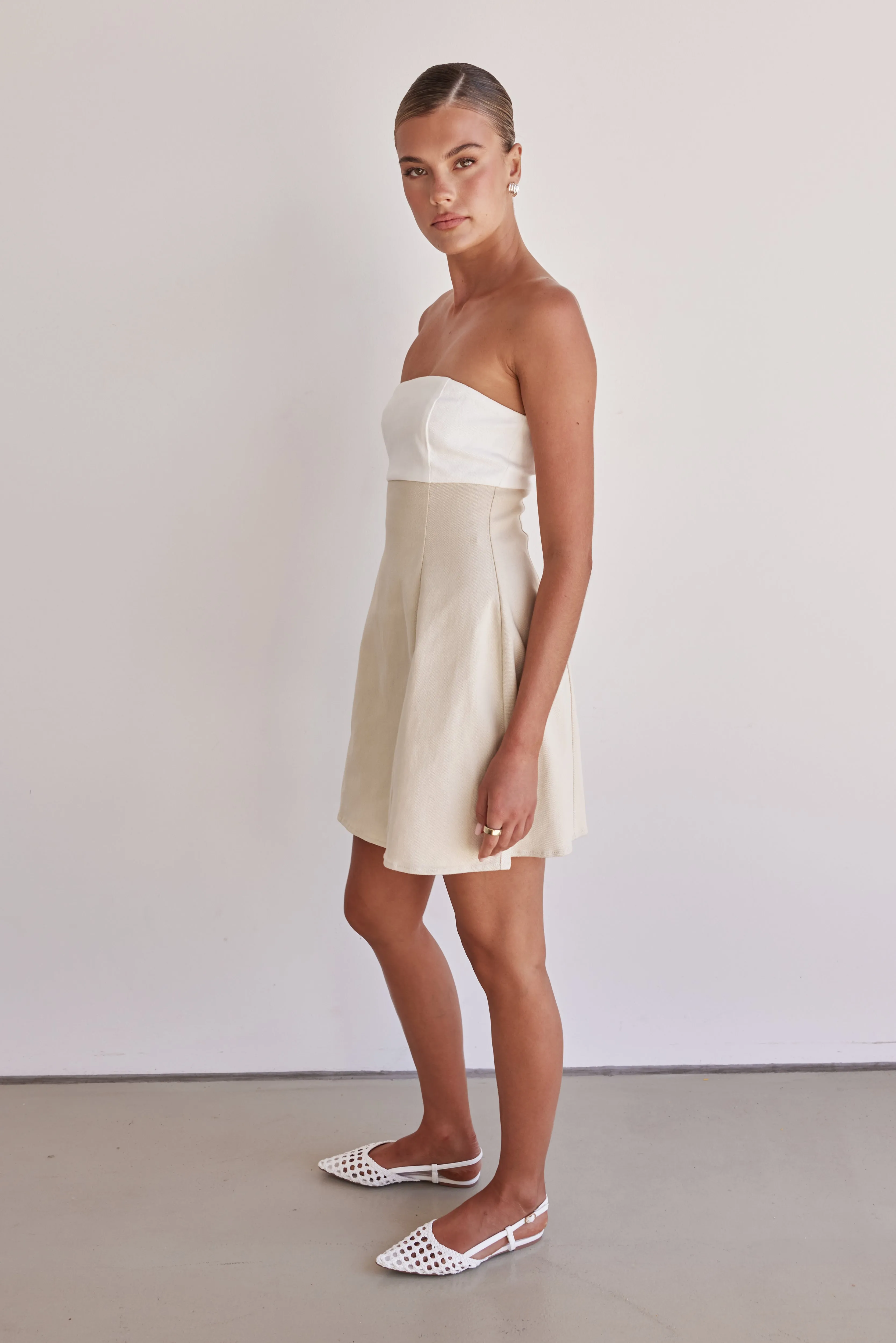 Teagan Mini Dress (Cream) sold by Runway Scout product image thumbnail 3