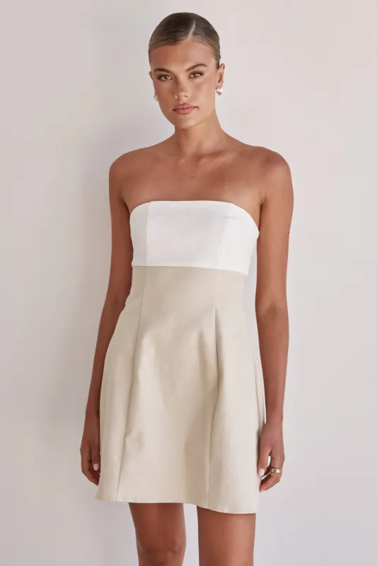 Teagan Mini Dress (Cream) sold by Runway Scout