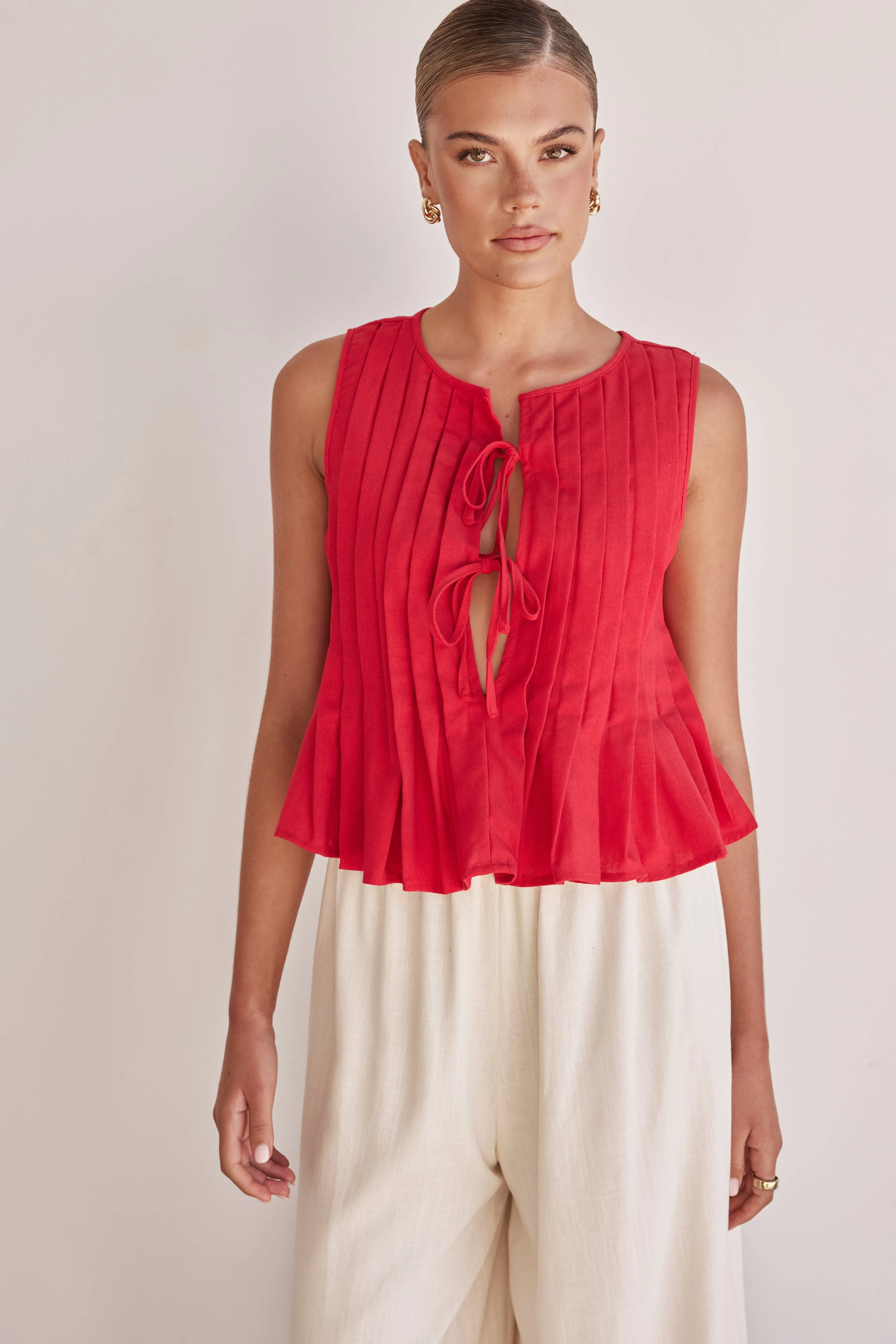 Roux Top (Red) sold by Runway Scout