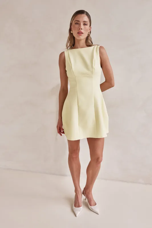 Lia Mini Dress (Yellow) sold by Runway Scout
