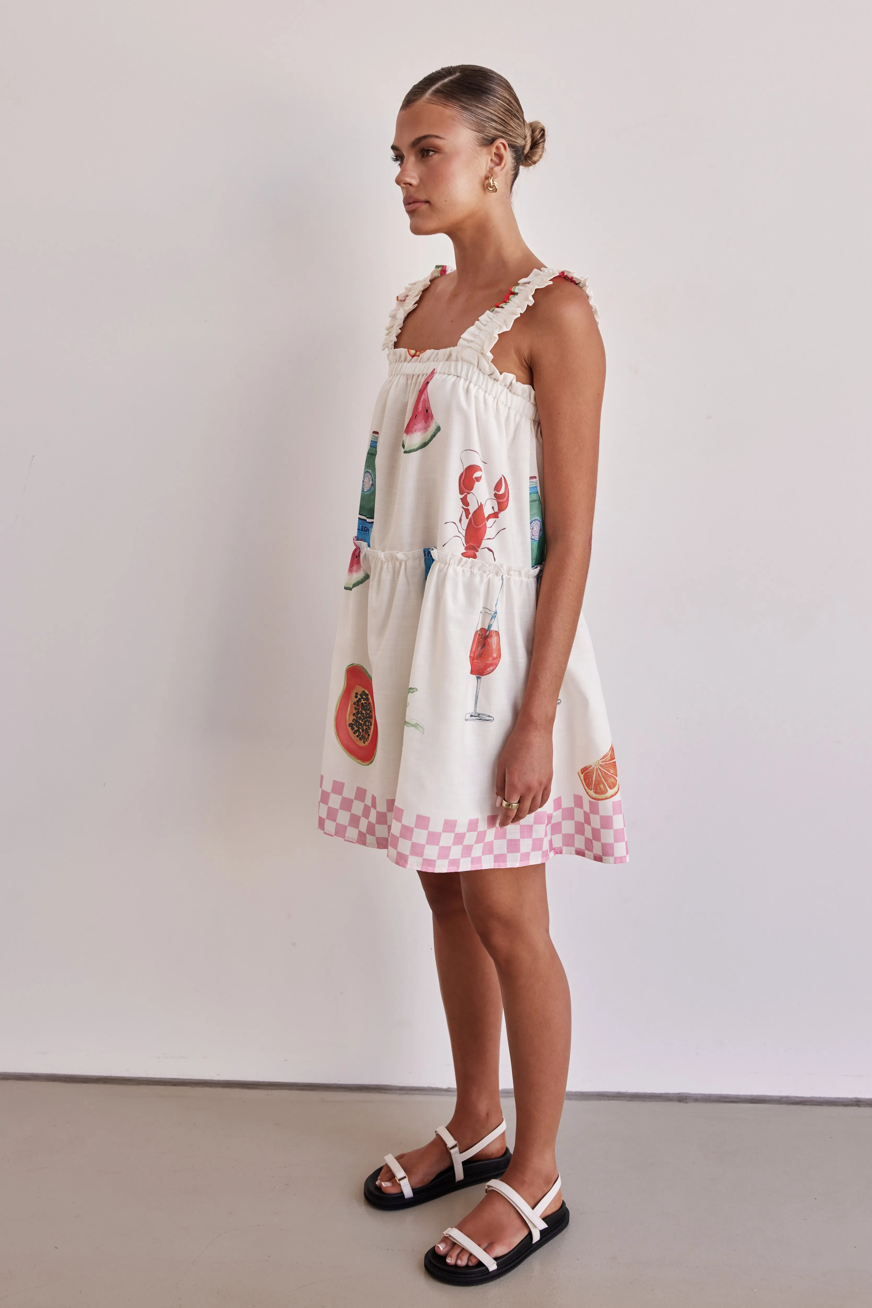 Dallas Mini Dress (Cream) sold by Runway Scout product image thumbnail 4