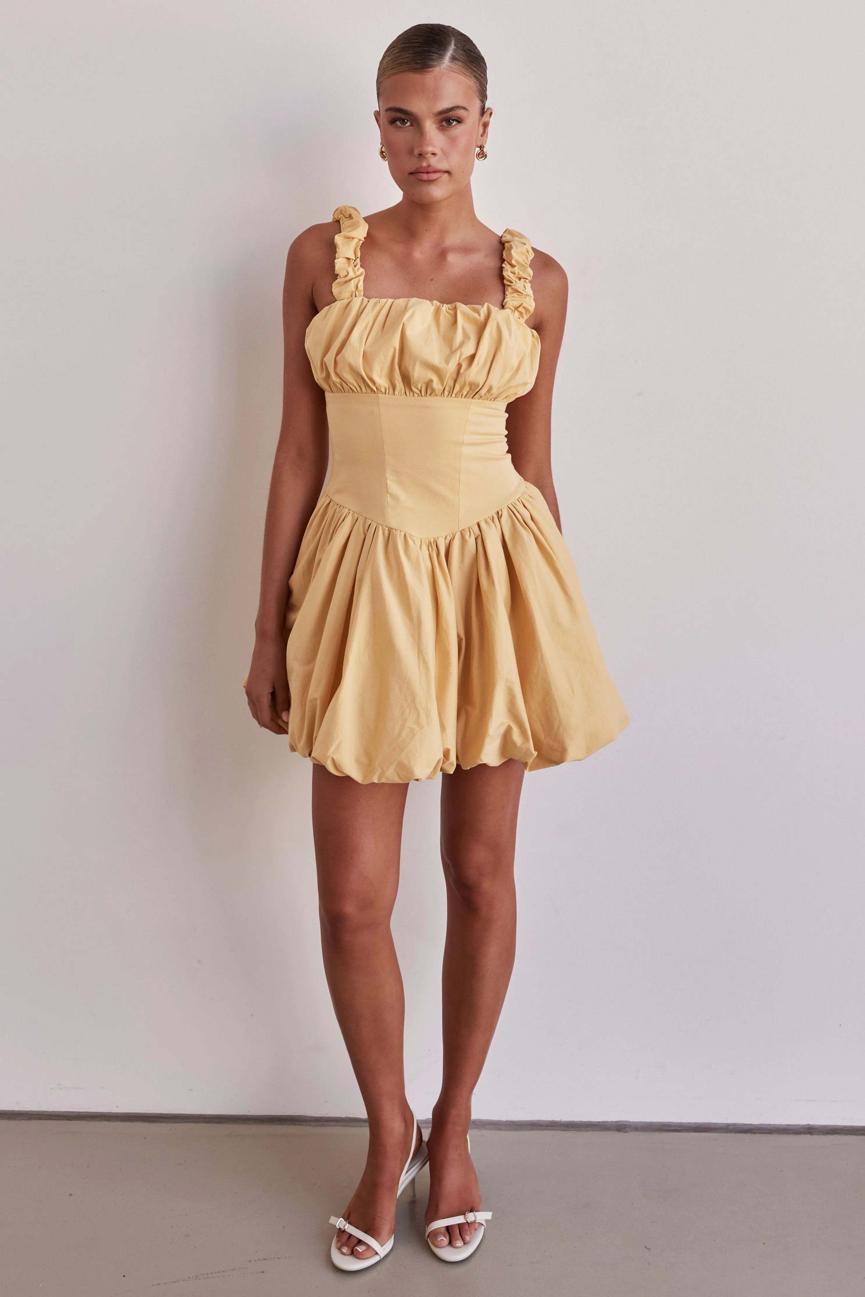 Guinevere Mini Dress (Yellow) sold by Runway Scout product image thumbnail 2