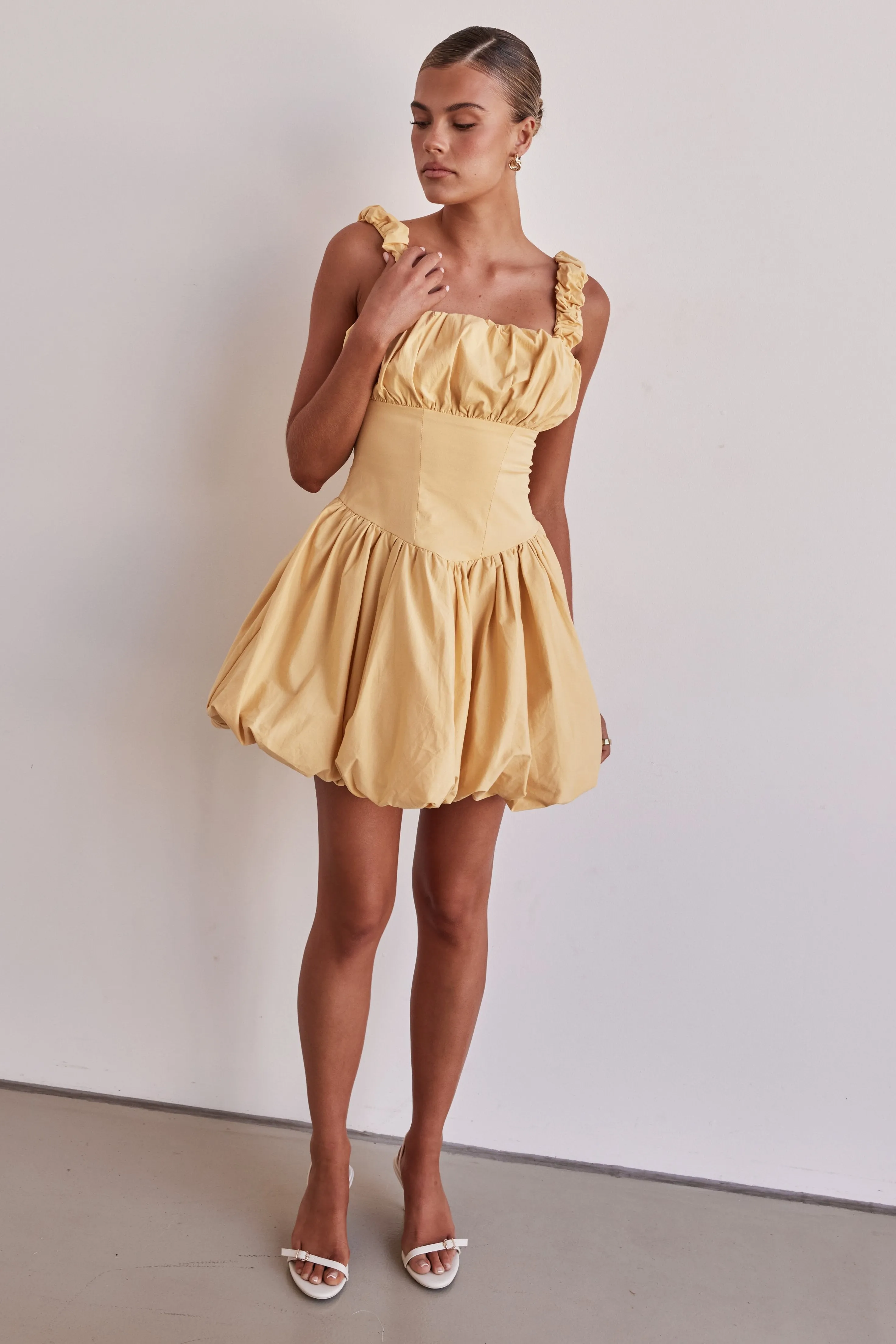 Guinevere Mini Dress (Yellow) sold by Runway Scout product image thumbnail 3