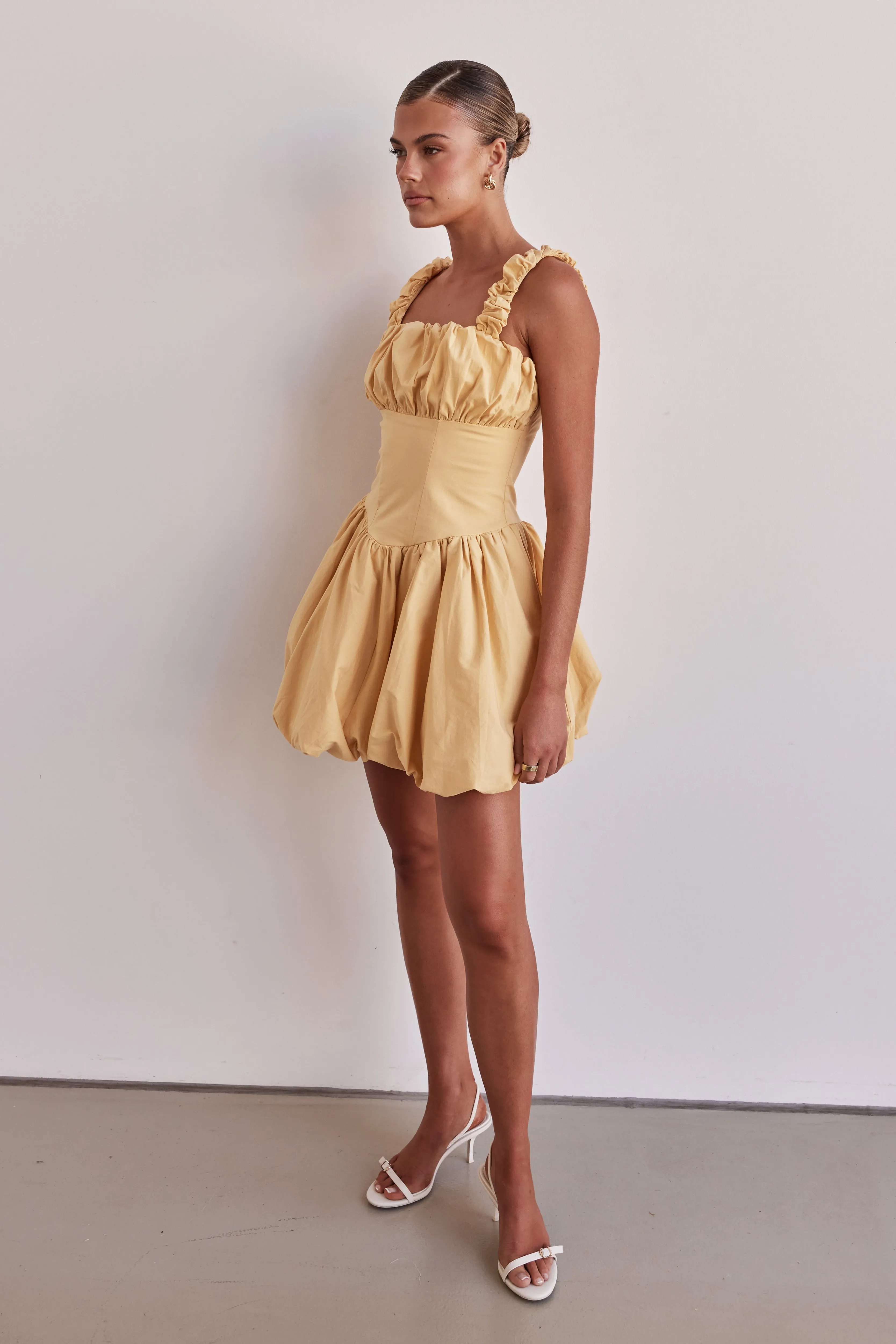 Guinevere Mini Dress (Yellow) sold by Runway Scout product image thumbnail 4