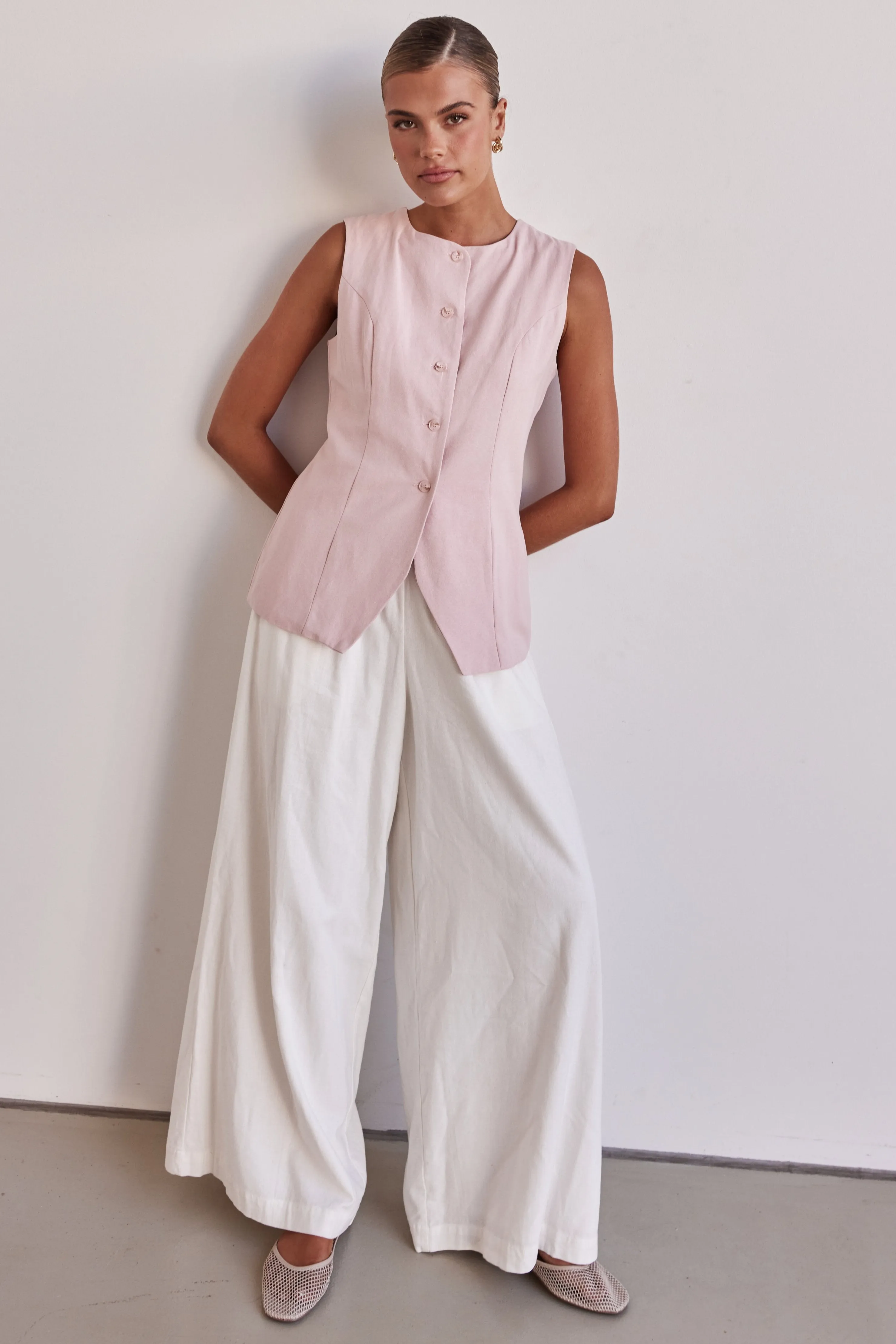 Lennon Vest (Pink) sold by Runway Scout