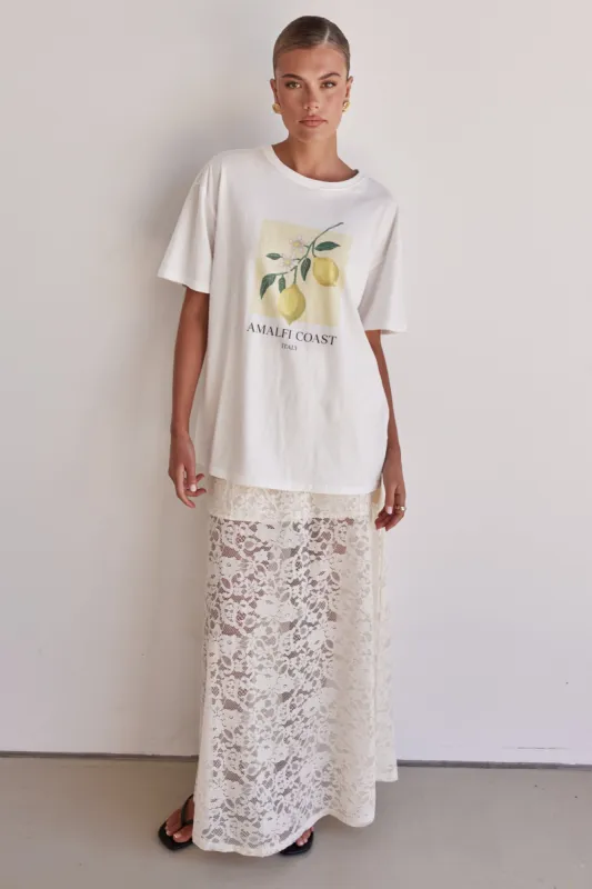 Seraphina Maxi Skirt (Cream) sold by Runway Scout