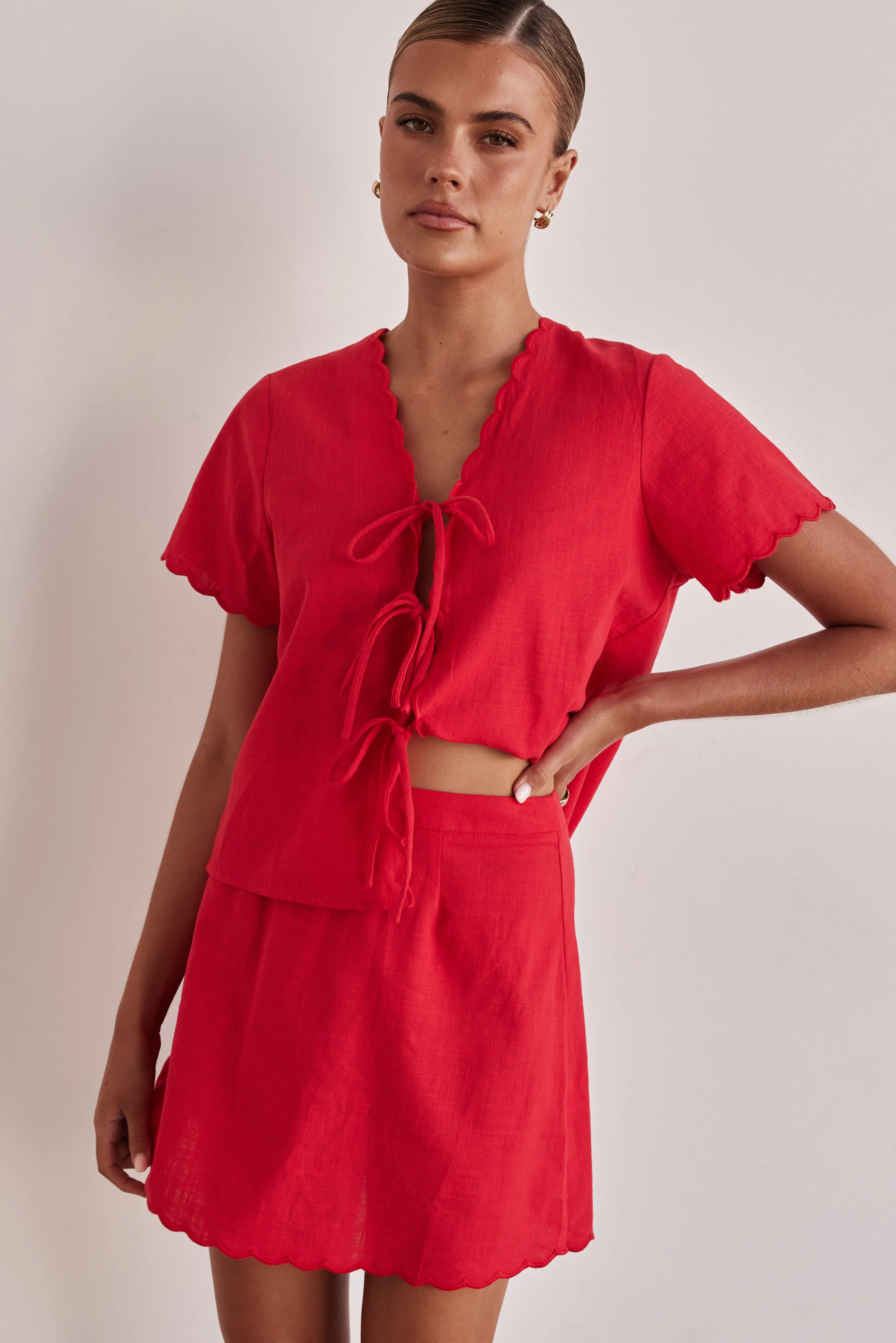 Minah Skirt (Red) sold by Runway Scout product image thumbnail 2