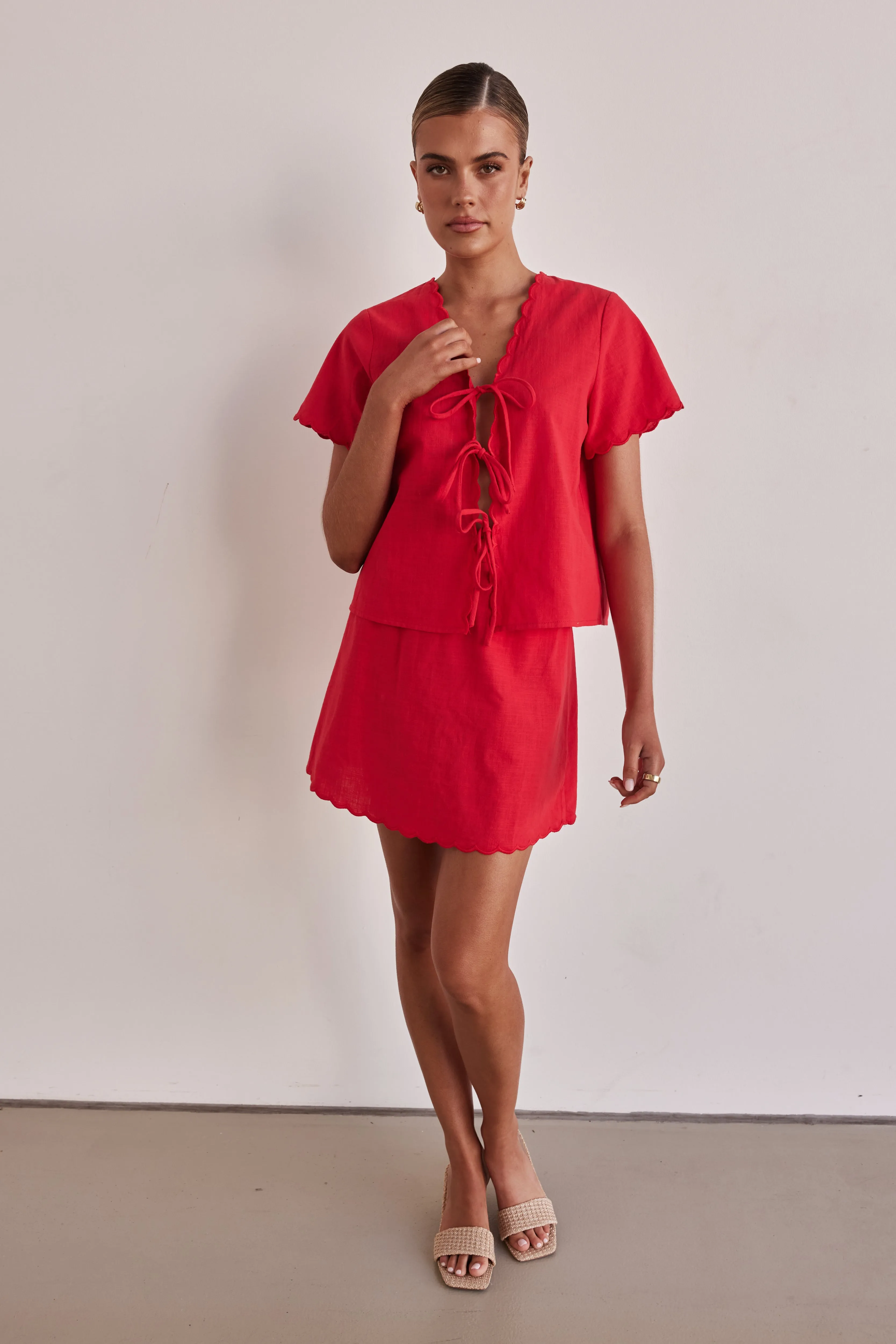 Minah Skirt (Red) sold by Runway Scout product image thumbnail 3